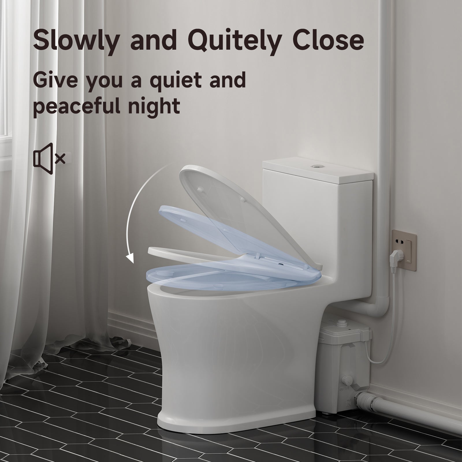 Wholesale Macerator Toilet with Powerful Macerator Pump JLF-FLO800 PatioZones